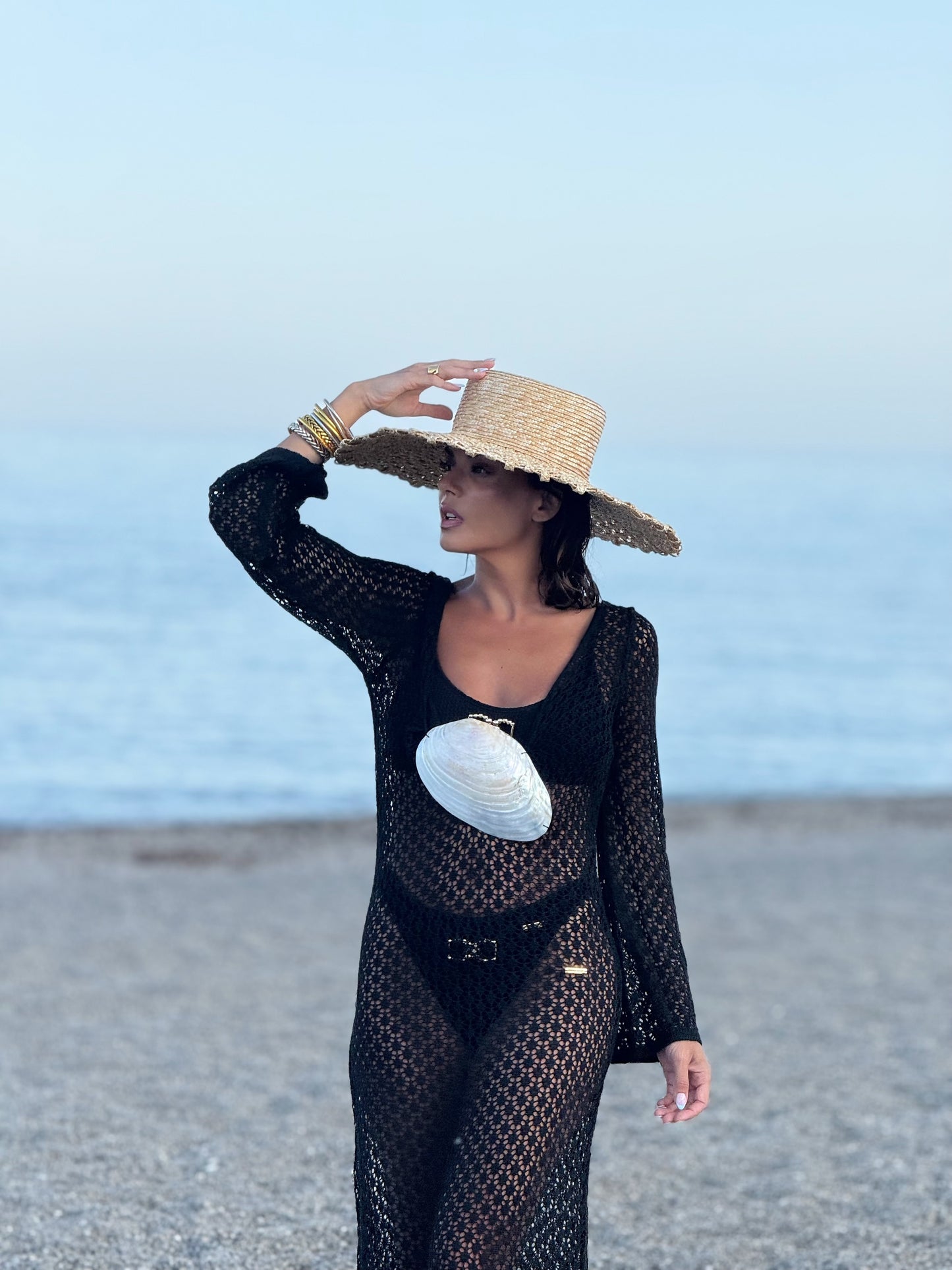 KIMONO PRETO CONCHA