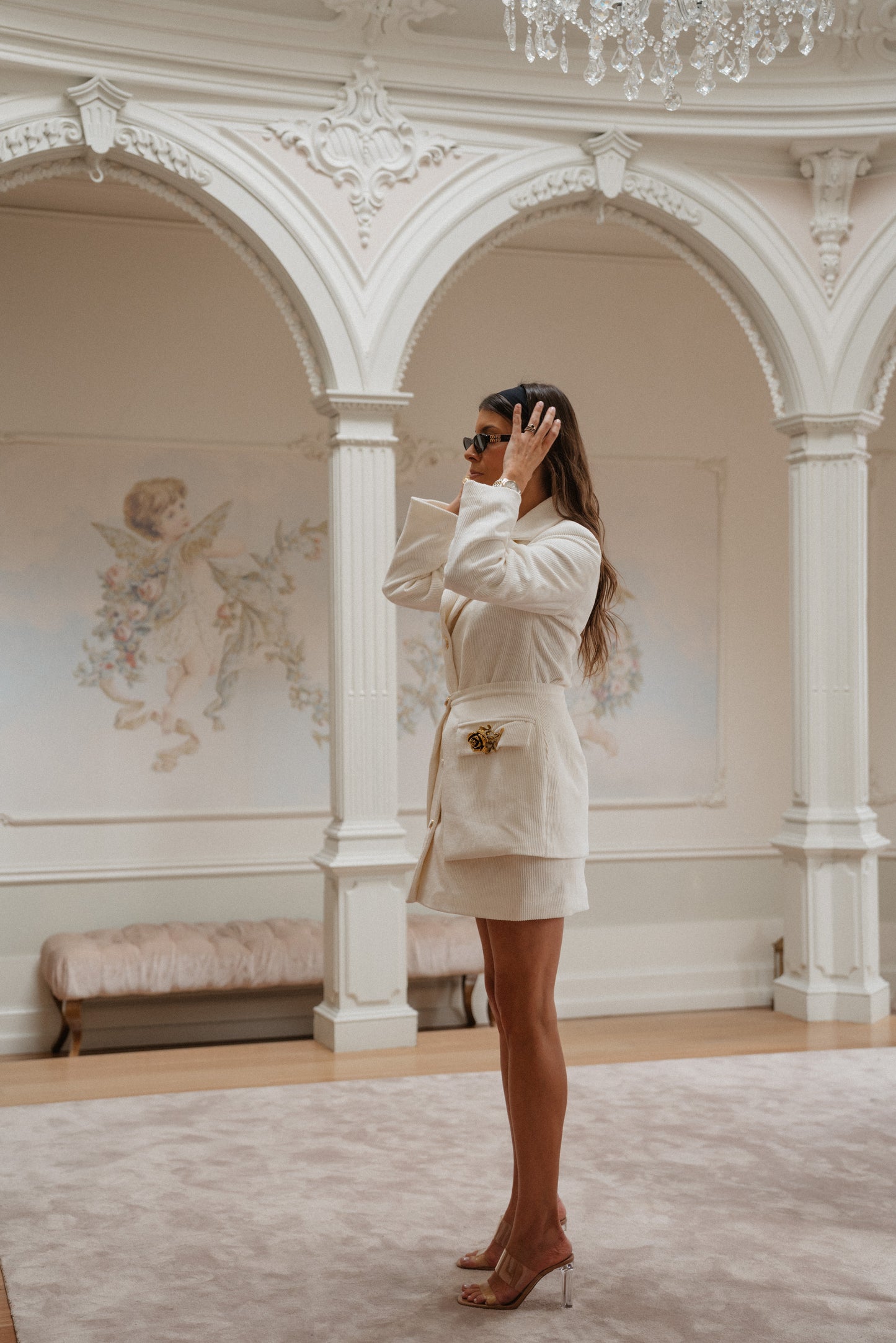 BLAZER ROSE COM SAIA