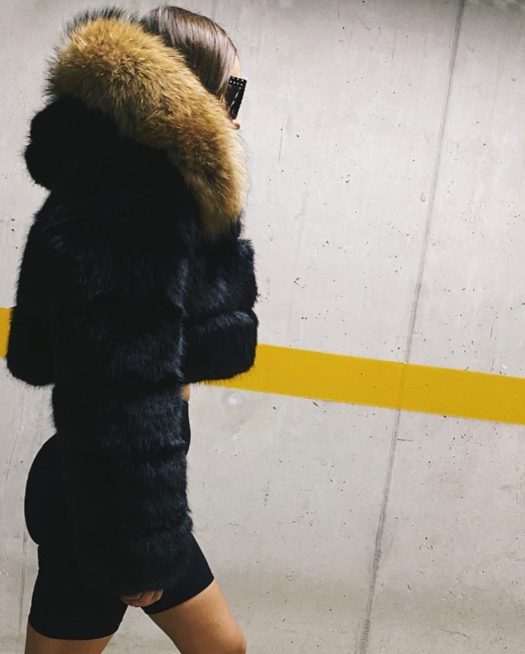 CASACO PÊLO CURTO MAXI CAPUCHO