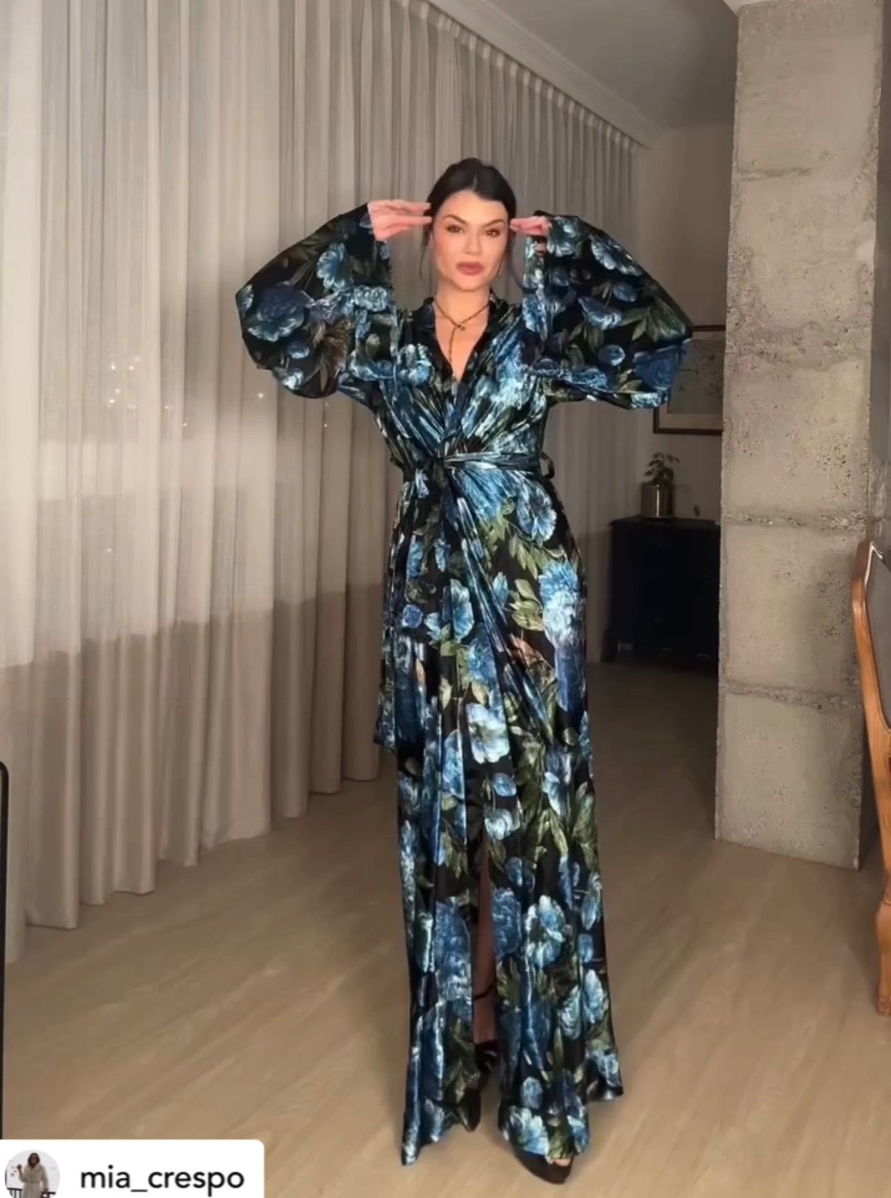 KIMONO BLUE VELVET