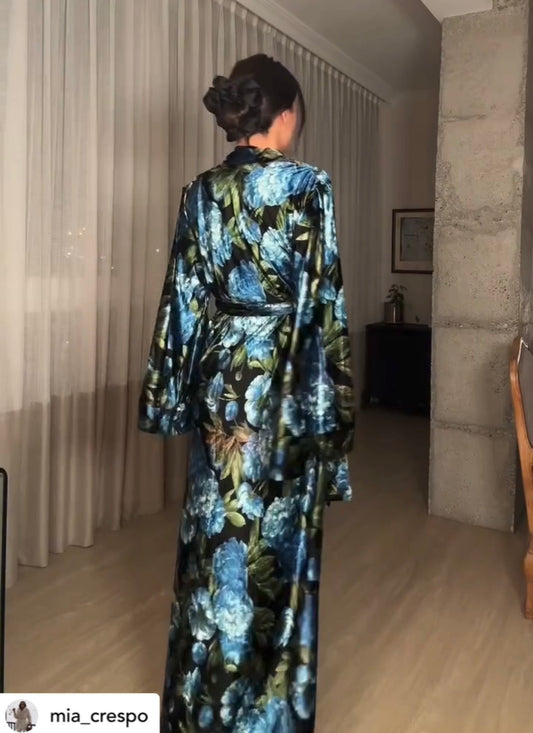 KIMONO BLUE VELVET