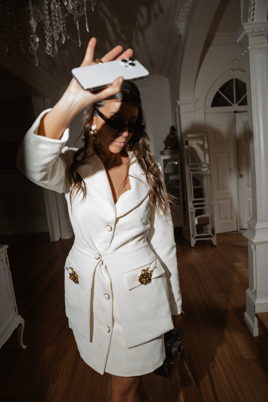 BLAZER ROSE COM SAIA