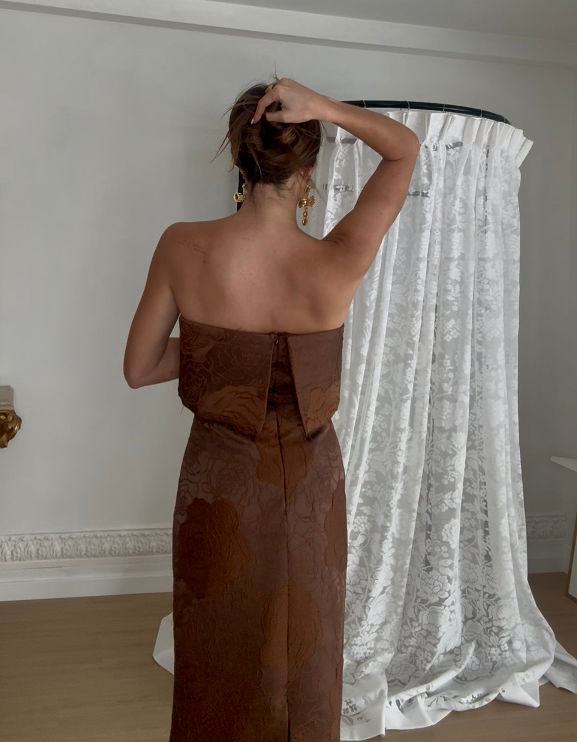 VESTIDO CAI CAI CHOCOLATE ROSE