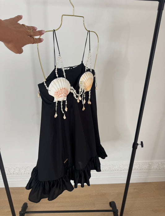 VESTIDO PRETO SEASHELL STUDIO
