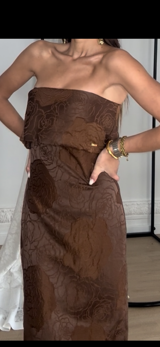 VESTIDO CAI CAI CHOCOLATE ROSE